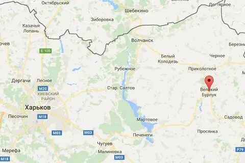 Казачья лопань харьковская область карта от белгорода