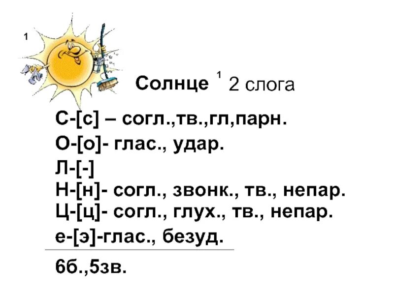 Солнце цифра 2 разбор. Солнце слоги. Солнце по слогам. Солнце разделить на слоги. Солнце по слогам разделить.