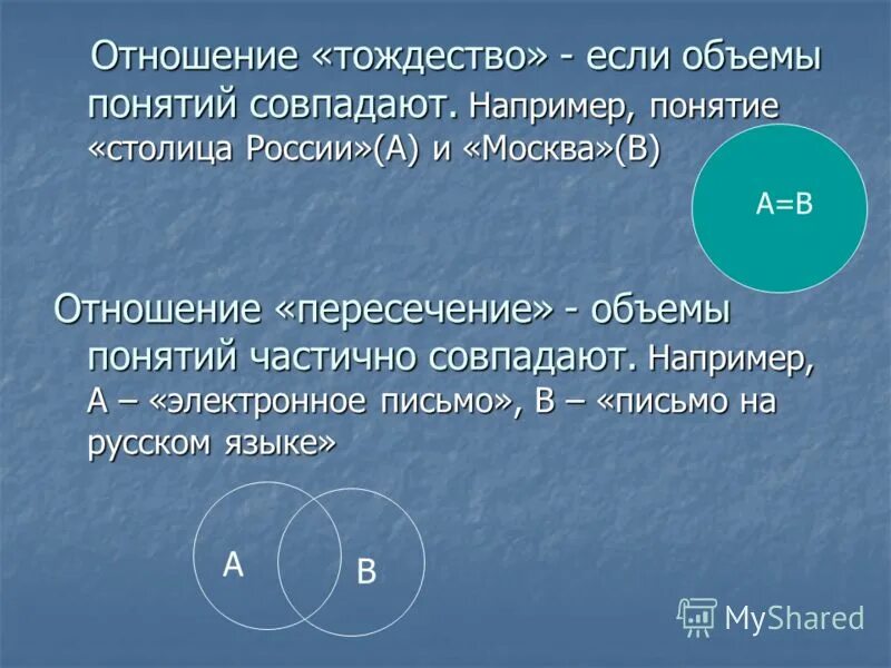 Объем понятия число. Объем понятия число