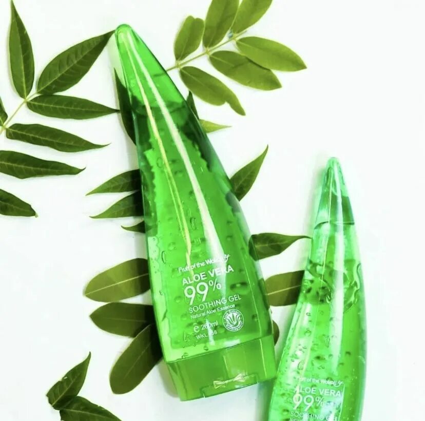 Гель для тела Wokali Aloe Vera 99% Soothing Gel. Универсальный увлажняющий гель Aloe Vera Soothing Gel 260ml.