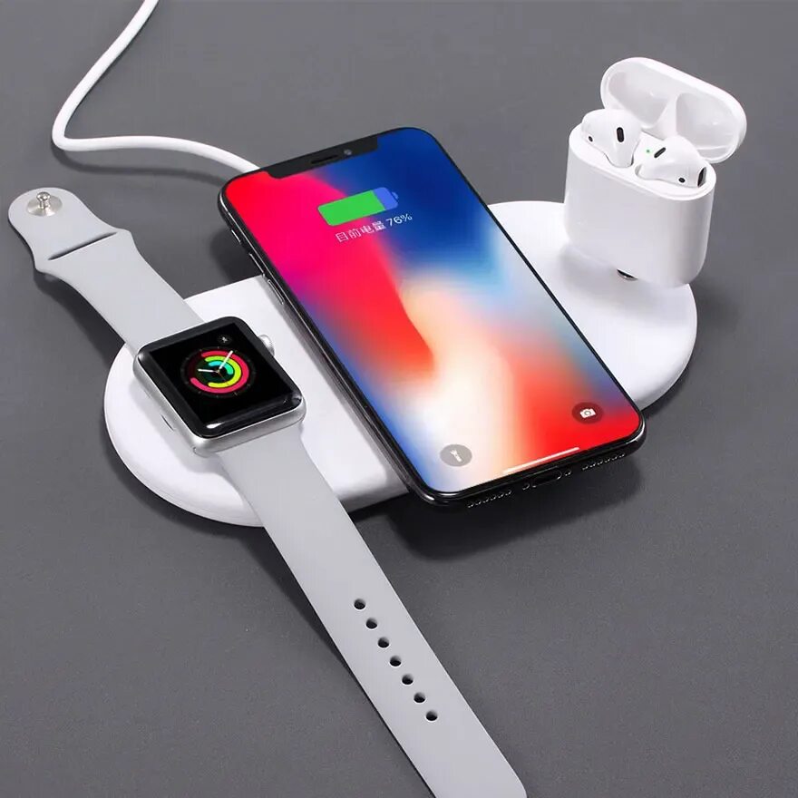 Купить беспроводную зарядку для айфона. AIRPOWER Wireless Charger 3 в 1. Док станция Wireless Charger Apple IWATCH. Беспроводная зарядка эпл 3 в 1. Зарядка Аппле 3 в 1 Wireless Charger.