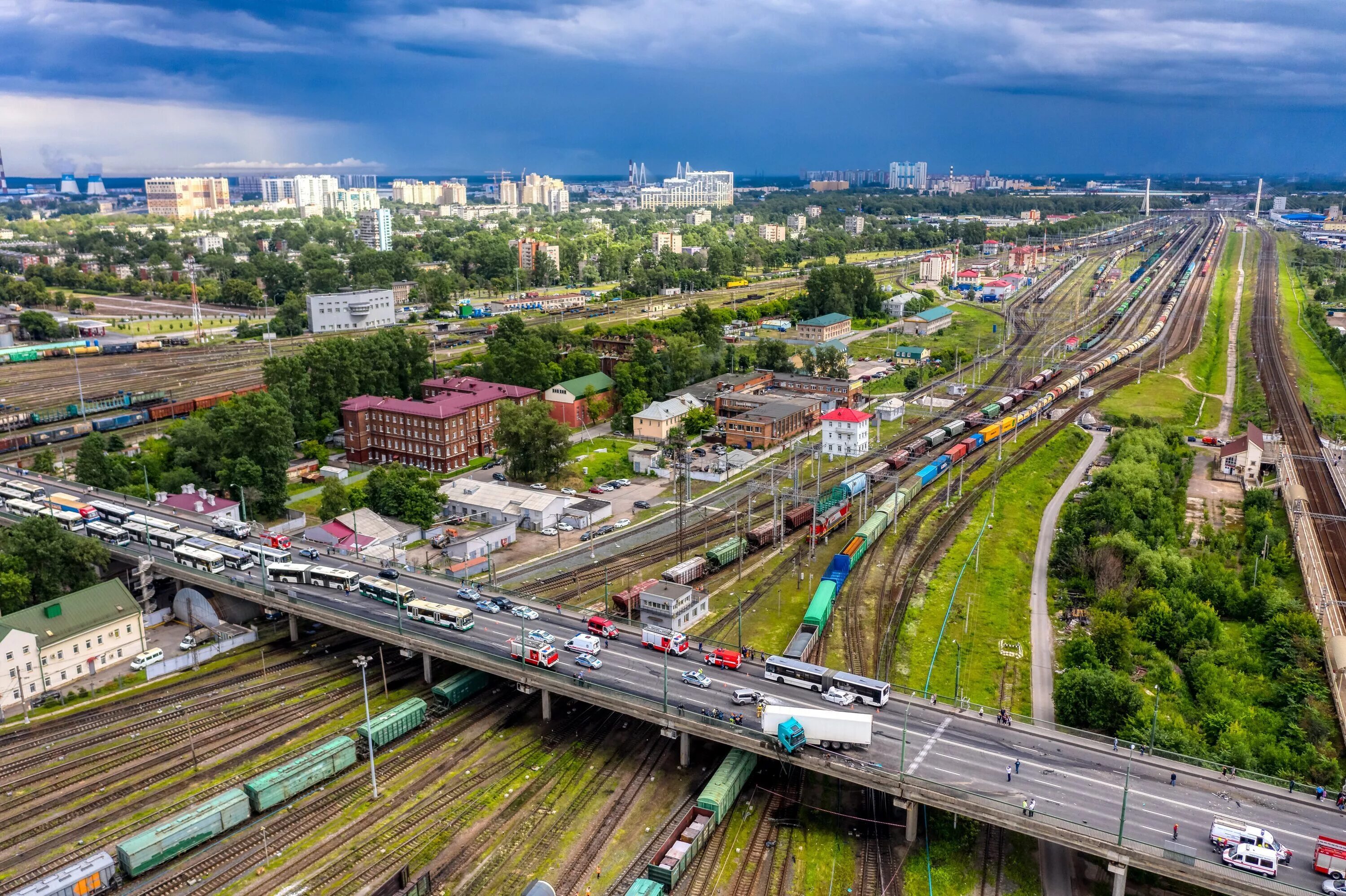 Путепровод санкт петербург. Сортировочный мост СПБ.