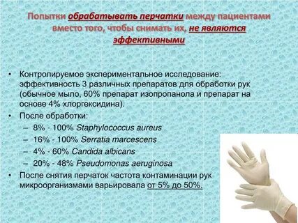 Использование перчаток для профилактики исмп