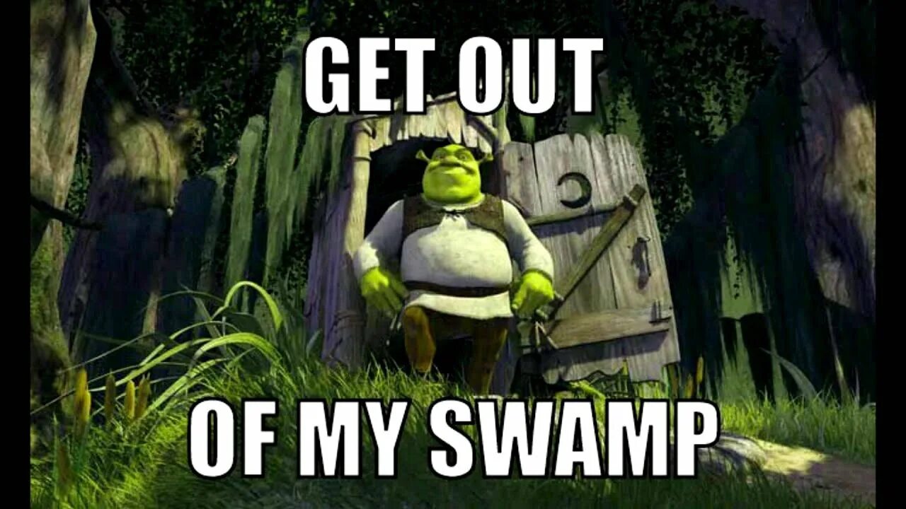 Once it was mine. Get out of my Swamp Shrek. Шрек get in my Swamp. Болото Шрека. Шрек в болоте.