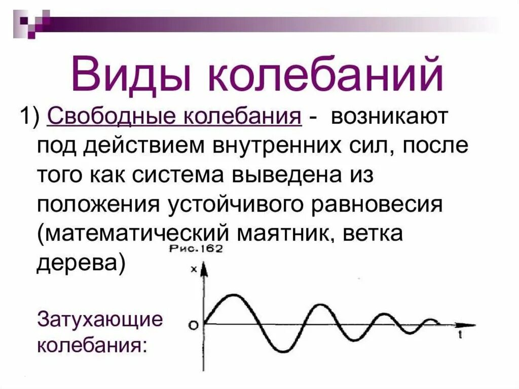 Перечислить виды колебаний. Типы механических колебаний. какие бывают механические колебания. виды механических колебаний в физике с примерами. свободный тип колебаний.
