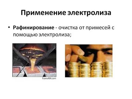 Практическое применение электролиза