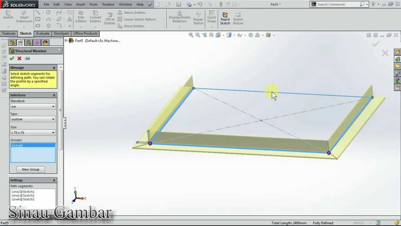 Сварные конструкции в солид воркс. Входное отверстия solidworks. Угловой профиль solidworks. Угловой профиль solidworks. Solidworks профиль.