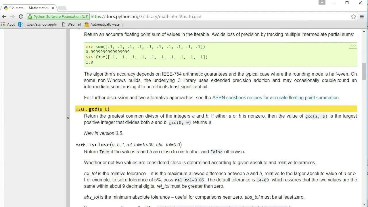 Математические задачи python