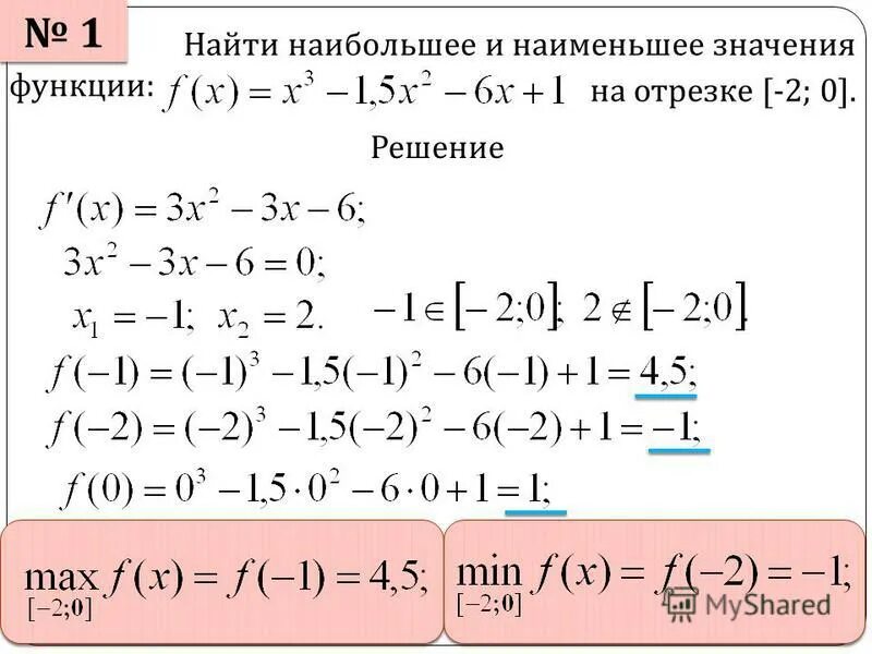 Нахождение заданных функций. Наибольшее и наименьшее значение функции примеры. Найдите наибольшее и наименьшее значение функции на промежутке. Найдите наибольшее и наименьшее значение функции на отрезке. Нахождение наибольшего и наименьшего значения функции на отрезке.