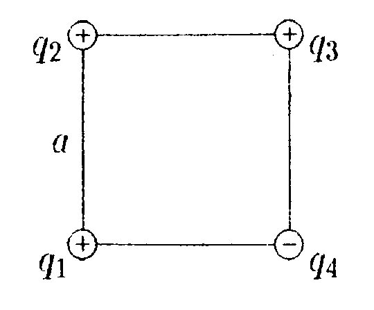 Четыре одинаковых заряда q