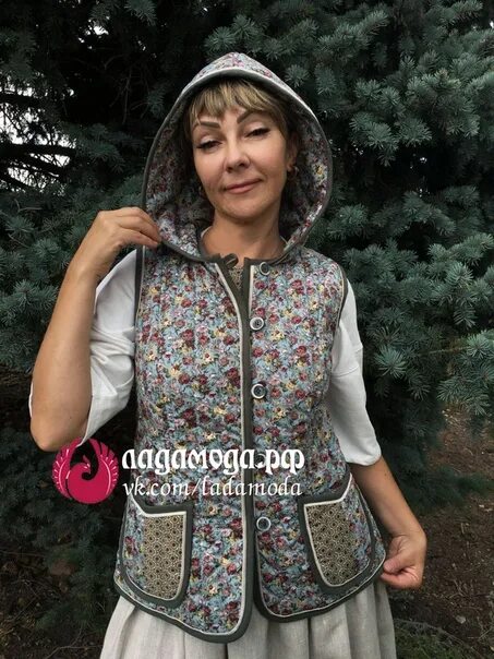 Женская одежда мода лада Блуза с вышивкой МЕЗЕНЬ из льна меланж в интернет-магазине на Ярмарке Мастеров Б