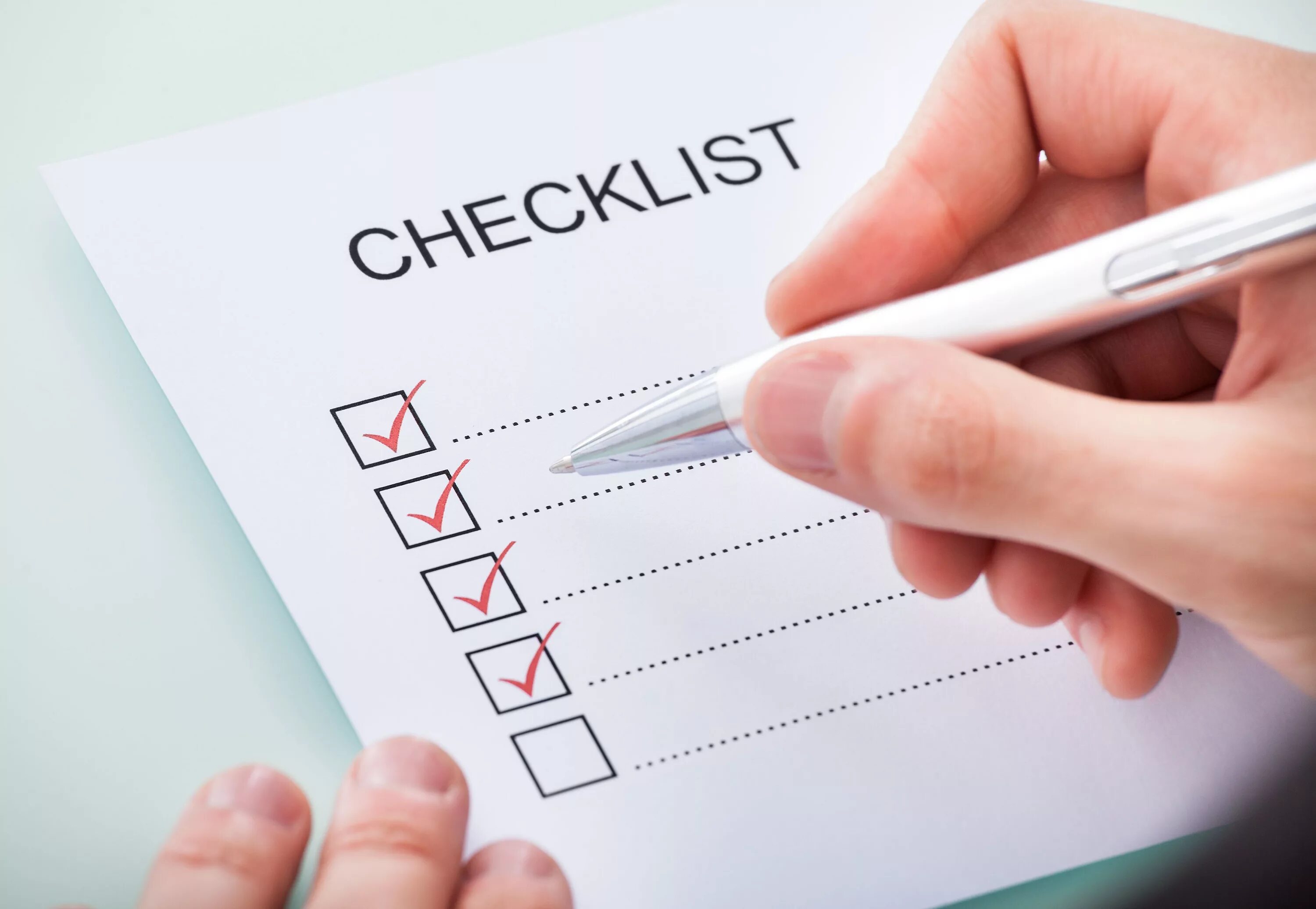 Check list. Check list