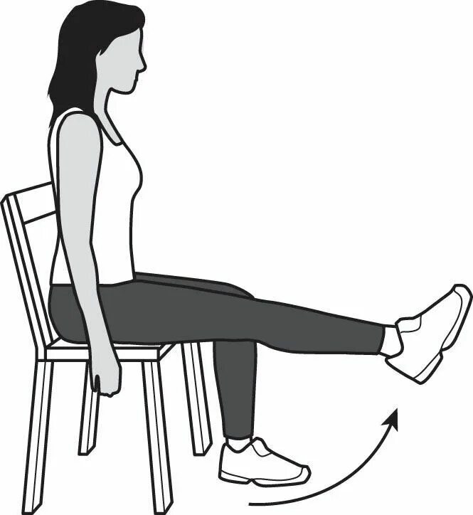 При артрозе суставов больше двигаться или лежать. Упражнения для ног сидя на стуле. Поднятие ног сидя. Упражнение: поднятие ног сидя.. Упражнения на разгибание колена.