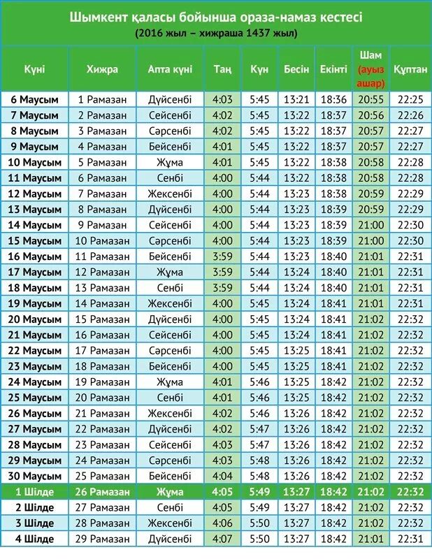 Календарь Рамадан. Расписание Рамазан. График ораза. График Рамадана.