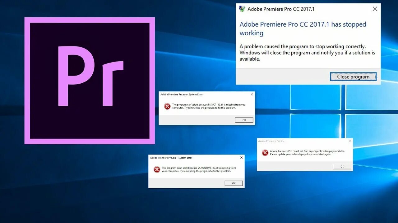 Ошибка адобе. Краш Adobe Premiere Pro. Adobe Premiere Pro 2017. Adobe Premiere Fix. Adobe Premiere Pro cc has stopped working.