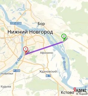 Сколько от нижнего новгорода до бора