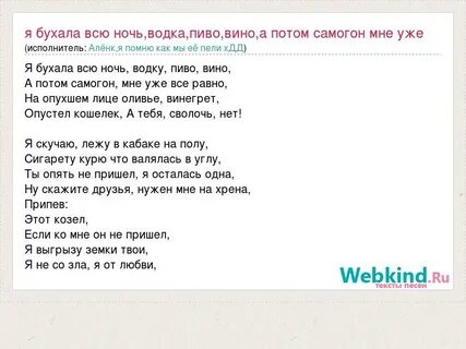 Песня а я бухаю