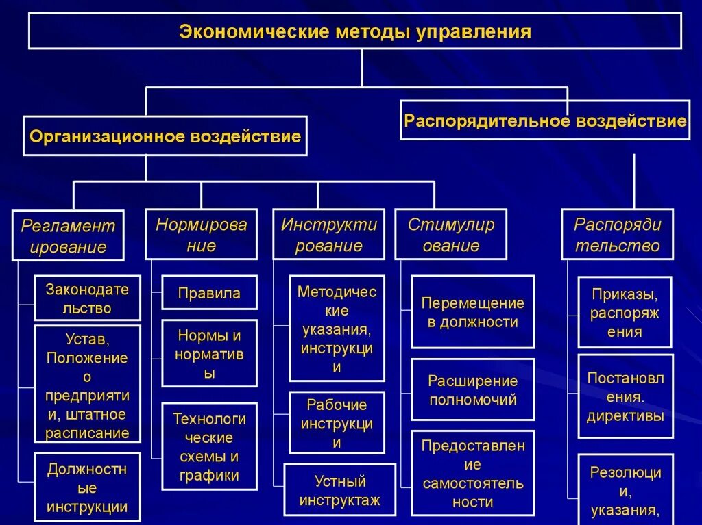 Организационно экономические формы управления