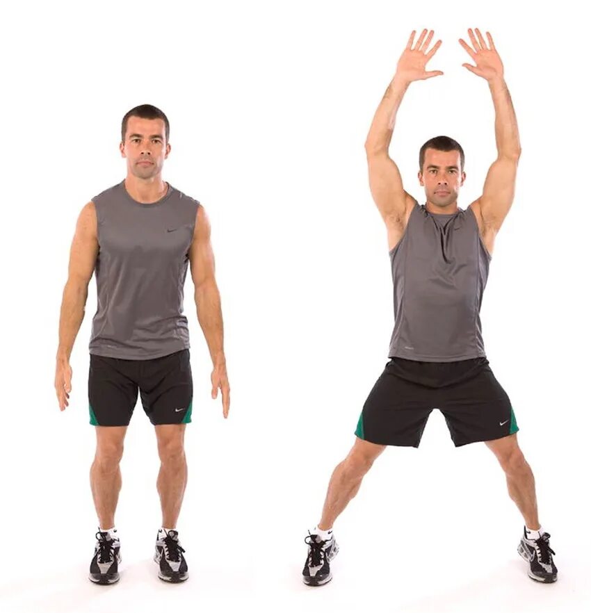 Прыжки руки вверх. Прыжок ноги в стороны. Табата джампинг джек. Прыжки с хлопками над головой. Джампинг-джек (прыжки с махами руками и ногами):.