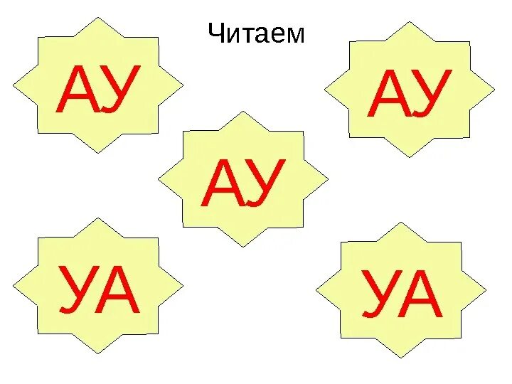 Читаем слоги ау уа. Чтение слогов ау уа. Чтение гласных для дошкольников. Слоги с буквой с.