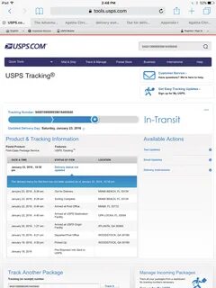 Package tracking the tracking number