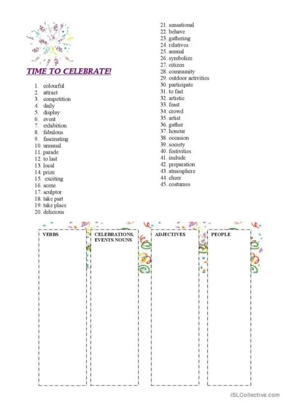 English celebrations. Celebrations worksheets. vocabulary about celebrations. celebrations worksheets 6 класс. celebration vocabulary for kids.