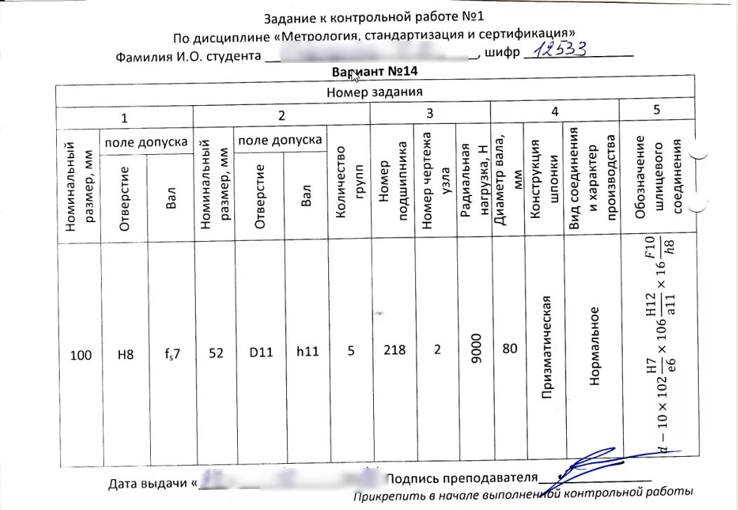 Предмет контрольной работы