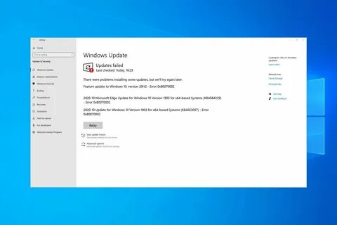Обновление windows 10 ошибка 0x80070002