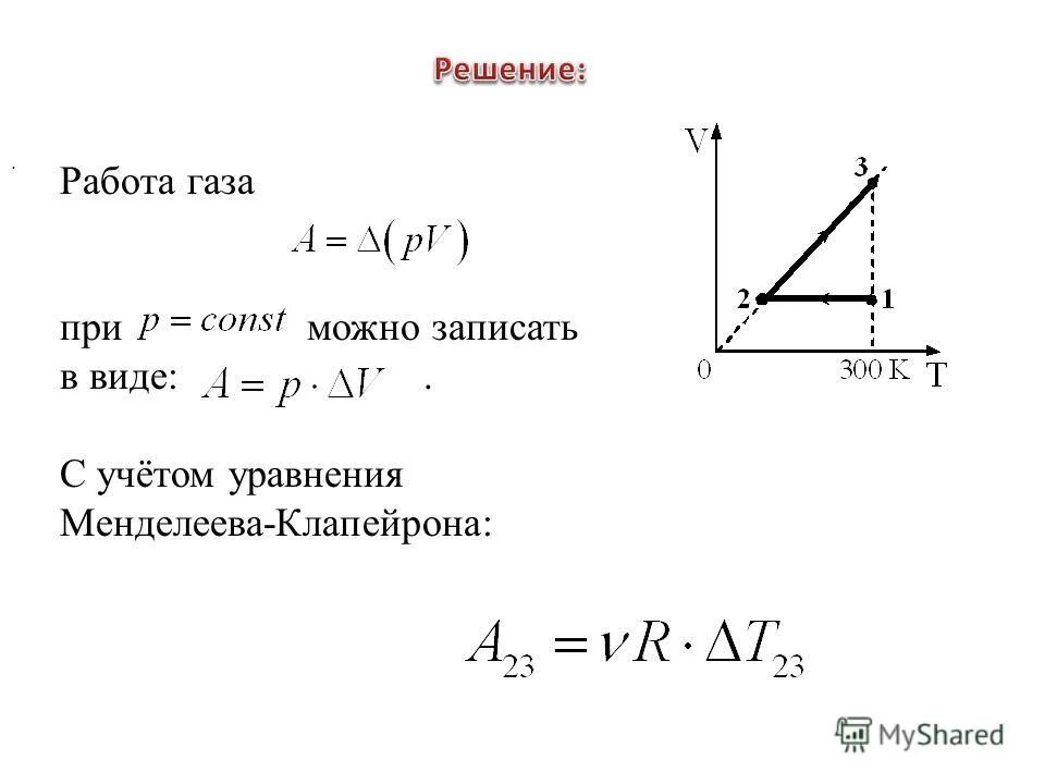 Работа газа формула. Теорема Клапейрона. Внешняя работа газа. Формула Клапейрона сопромат.