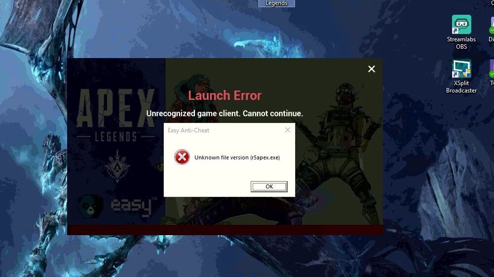 Game launcher error