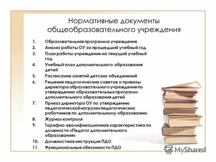 Документация образовательной организации