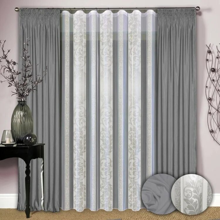 тюль с серыми шторами фото. дизайнерские шторы. тюль белая с серым. серая тюль в интерьере. шторы в серых тонах.