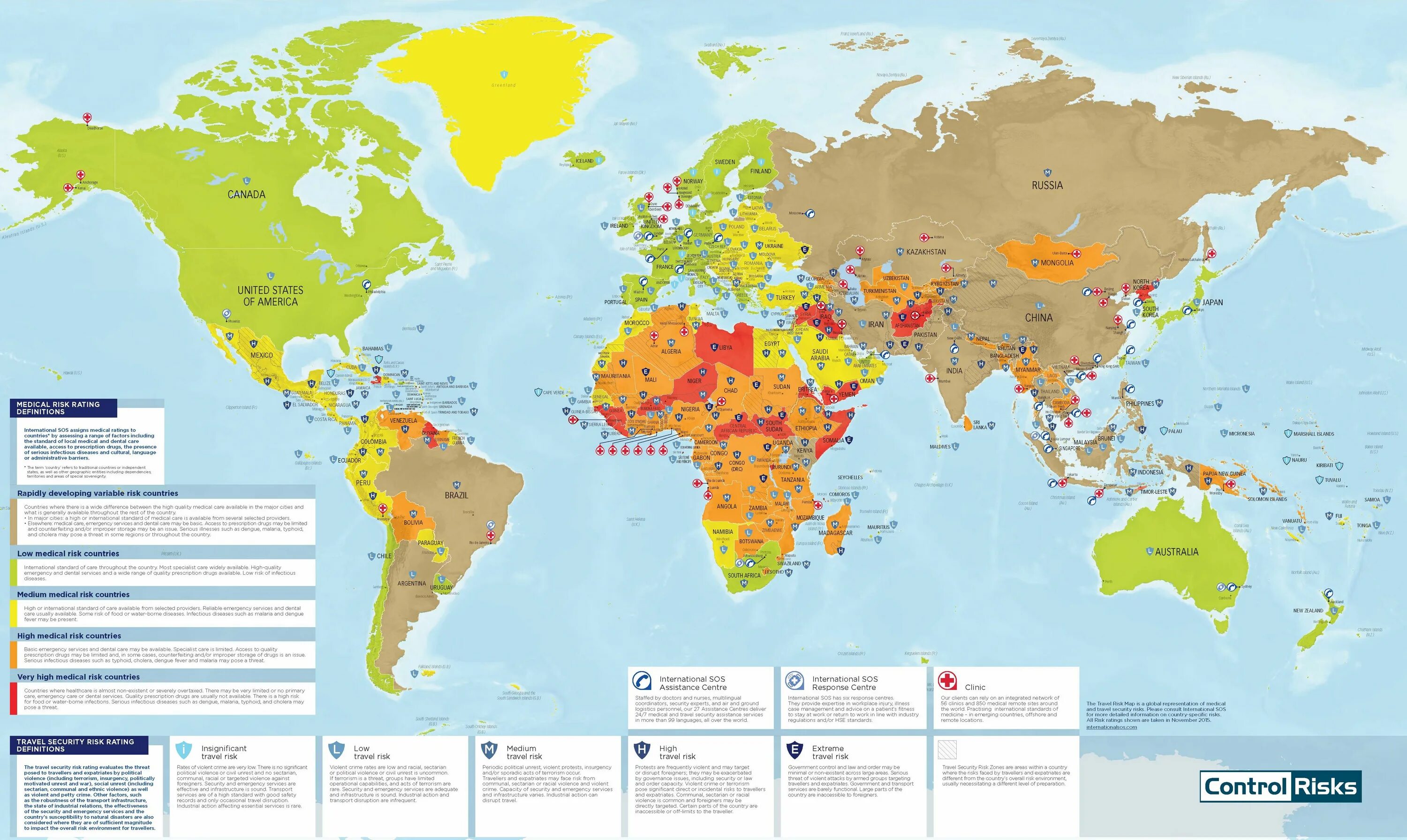Глобальная карта. Самая опасная Страна в мире.