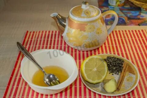 Домашние чай с лимоном