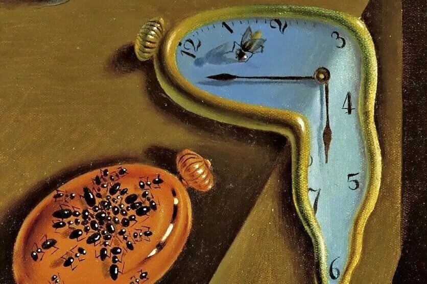 Дали утекающее время. Salvador Dali постоянство памяти. Картина Сальвадора дали утекающее время. Сальвадор дали постоянство времени фрагмент. Картина Сальвадора дали постоянство памяти муравьи.