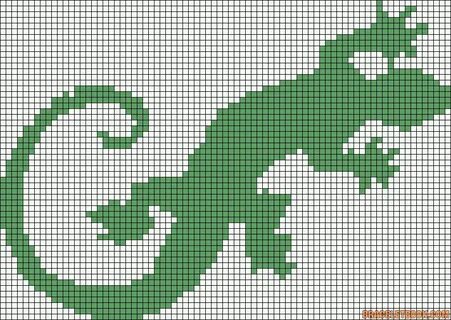 Рисунок дракона по клеточкам