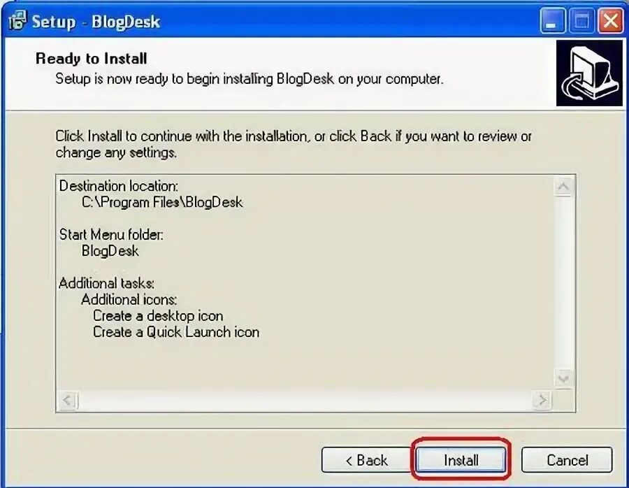 Double click to install
