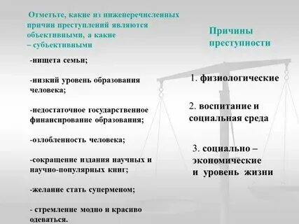 Причины правонарушений примеры