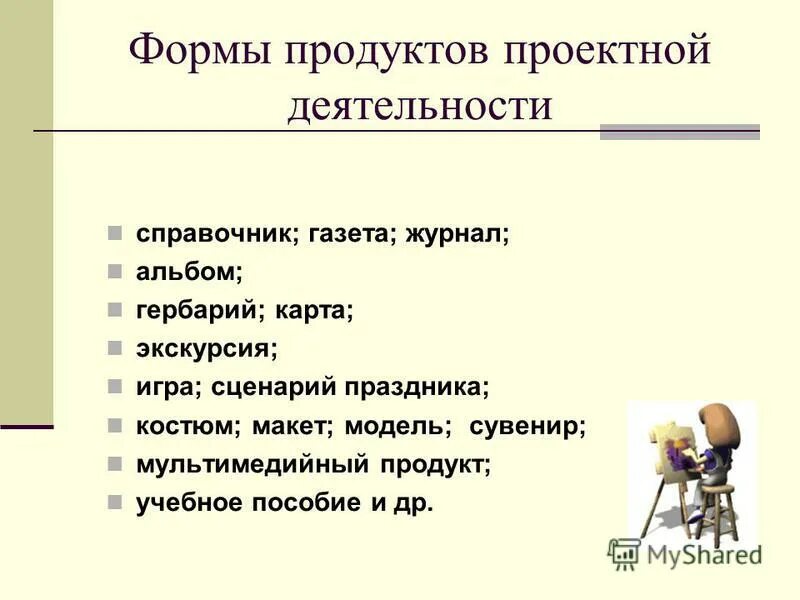 Продукт проектной деятельности примеры Основы проектной деятельности презентация онлайн