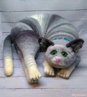 Коты связанные спицами