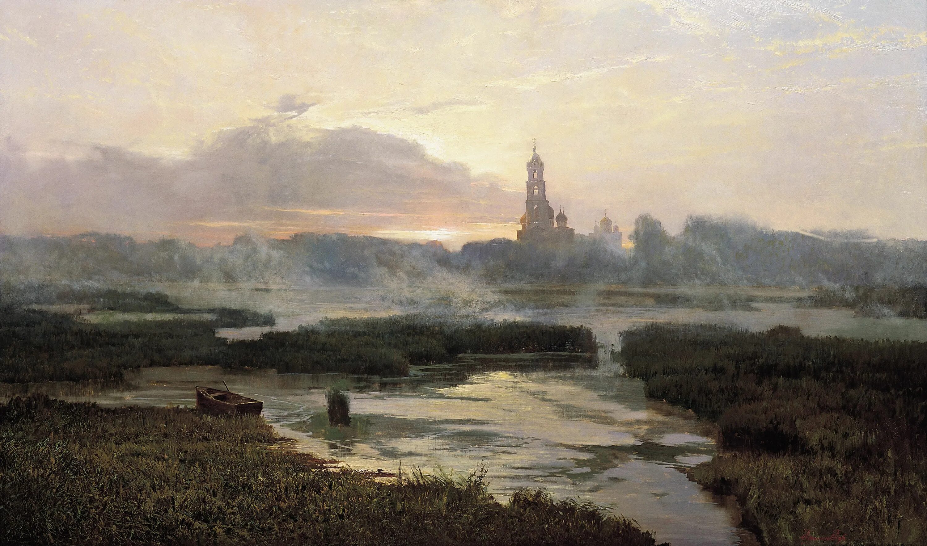 Русский пейзаж. Афонин Александр – утро Серафимо- Дивеевской Лавры.. Живопись Александр Афонин. Афонин Александр Павлович. Афонин Александр. Пейзажи.