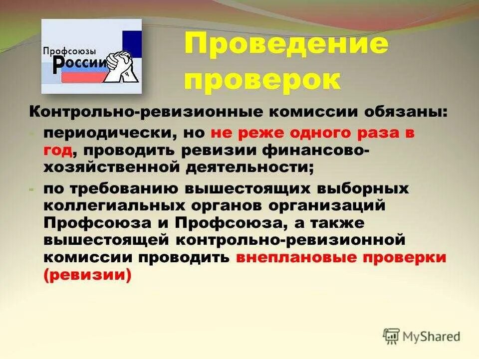 Ревизионная комиссия профсоюза