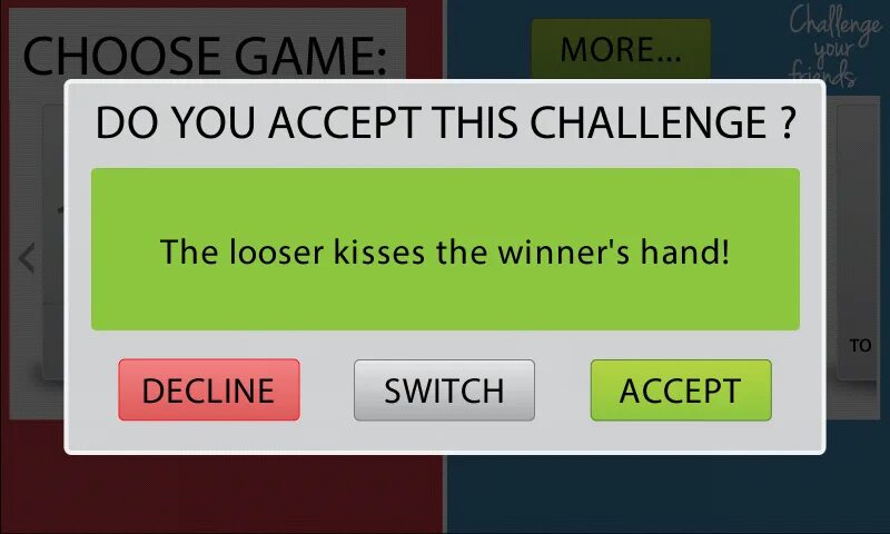 Random challenge. Random challenge