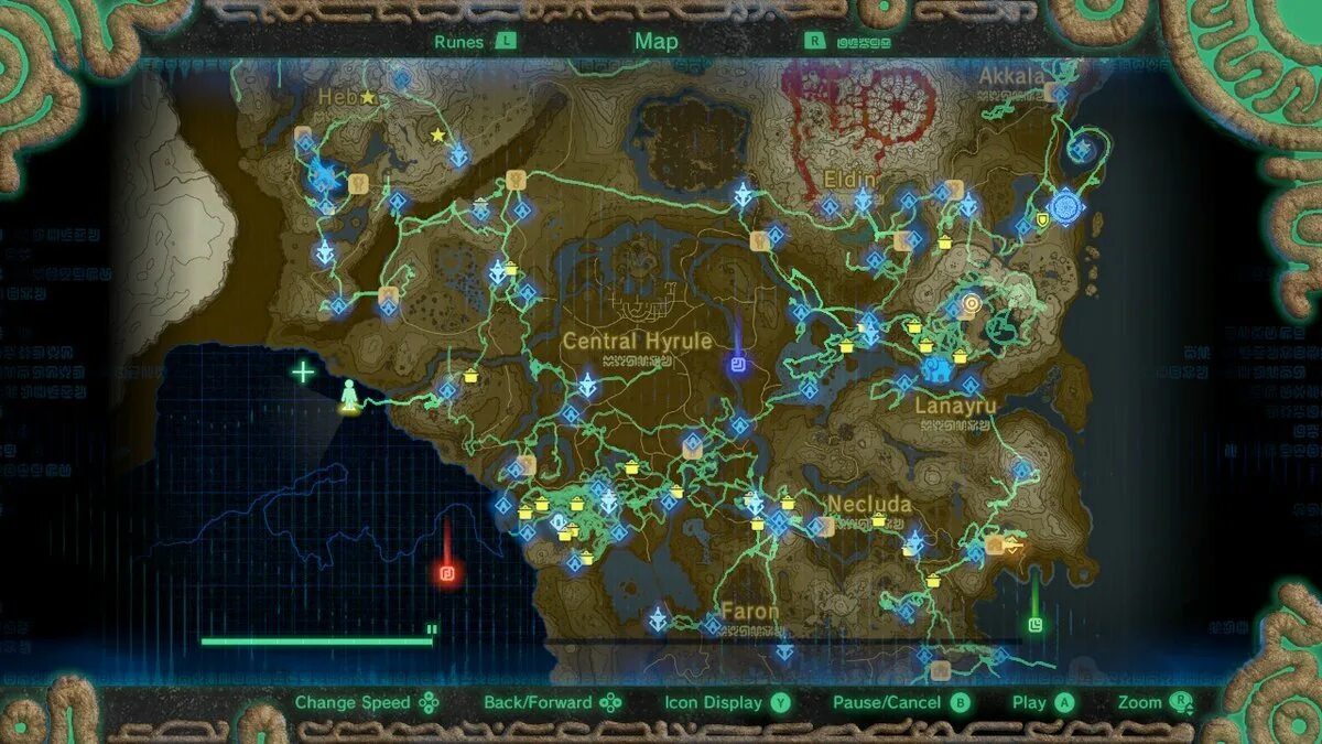 Zelda botw map. BOTW карта регионов. BOTW временная линия. Zelda Breath of the Wild феи на карте. BOTW фотографии на память на карте.
