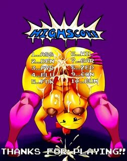 thecon, ms. pac-man, namco, english text, text, after sex, anus, areola, as...