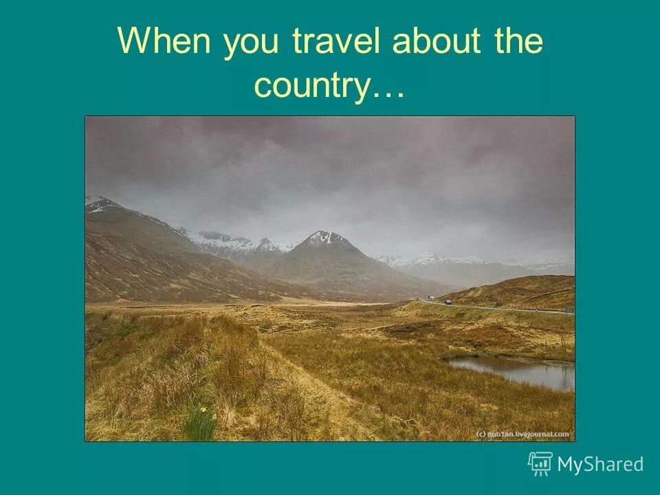 Travel about the country