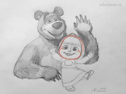 Нарисовать мишку из мультика