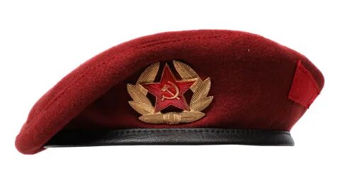 Берет черно красный