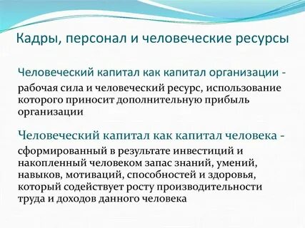 Персонал понятие и определение