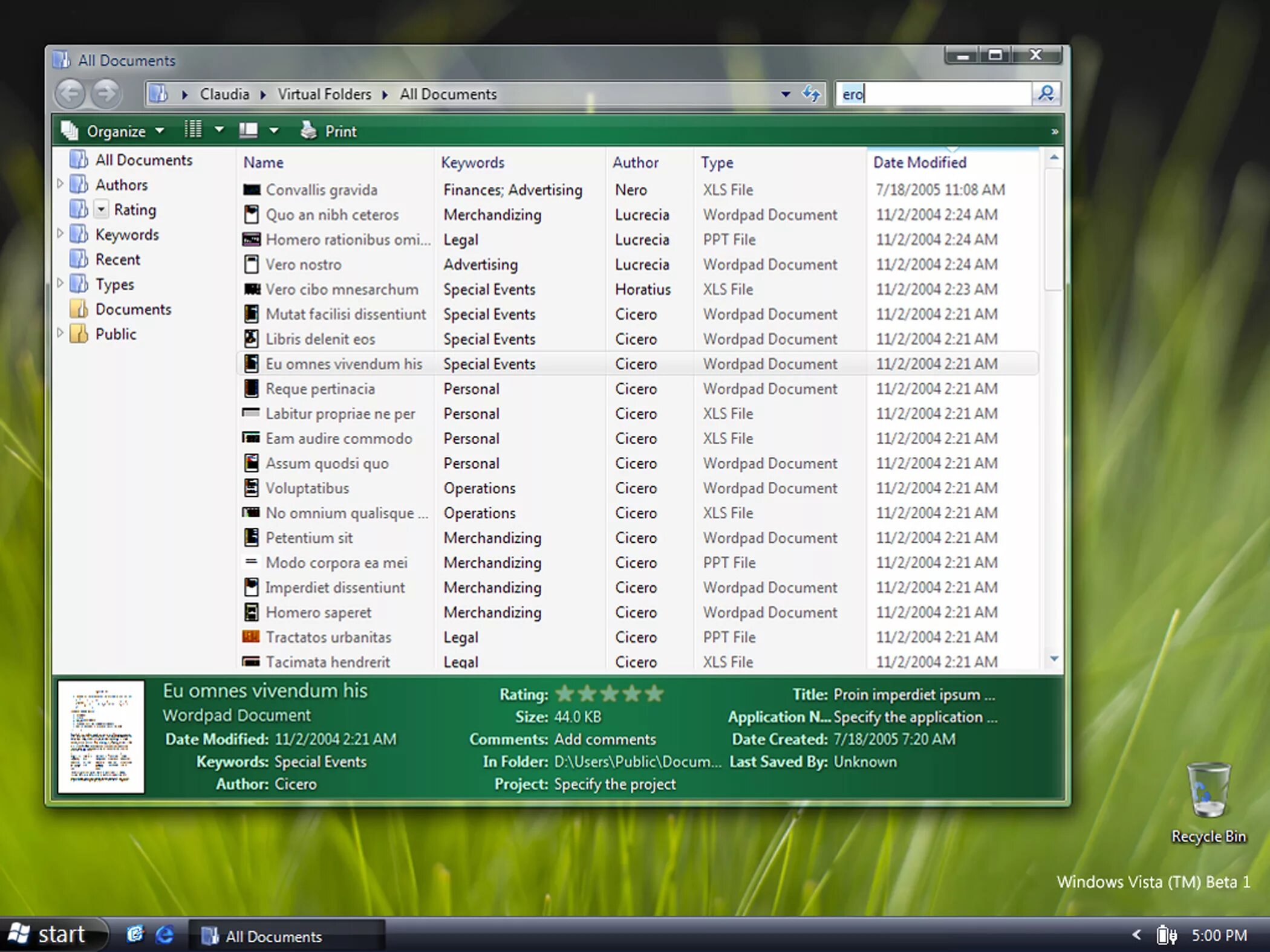 Virtual folder